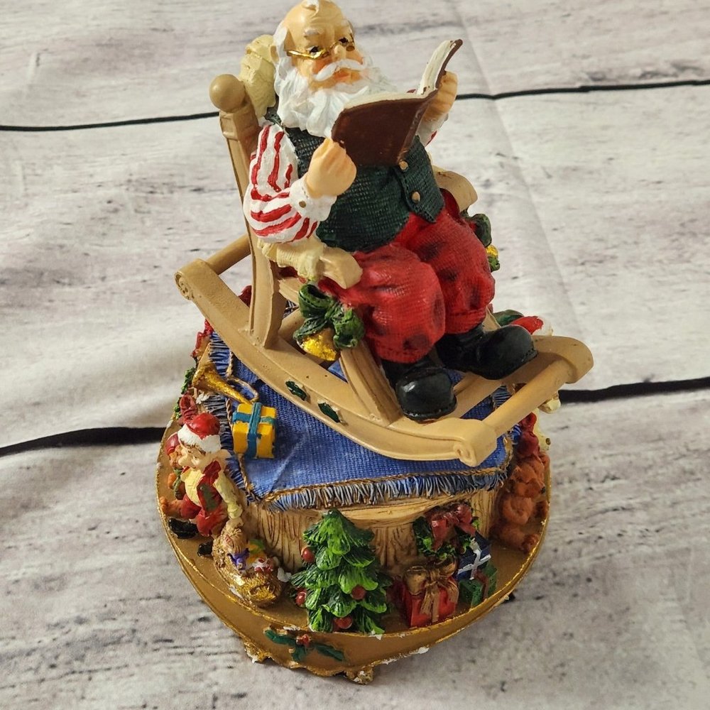 We Wish You A Merry Christmas Musical Santa Claus Reading Book Chair Rocks